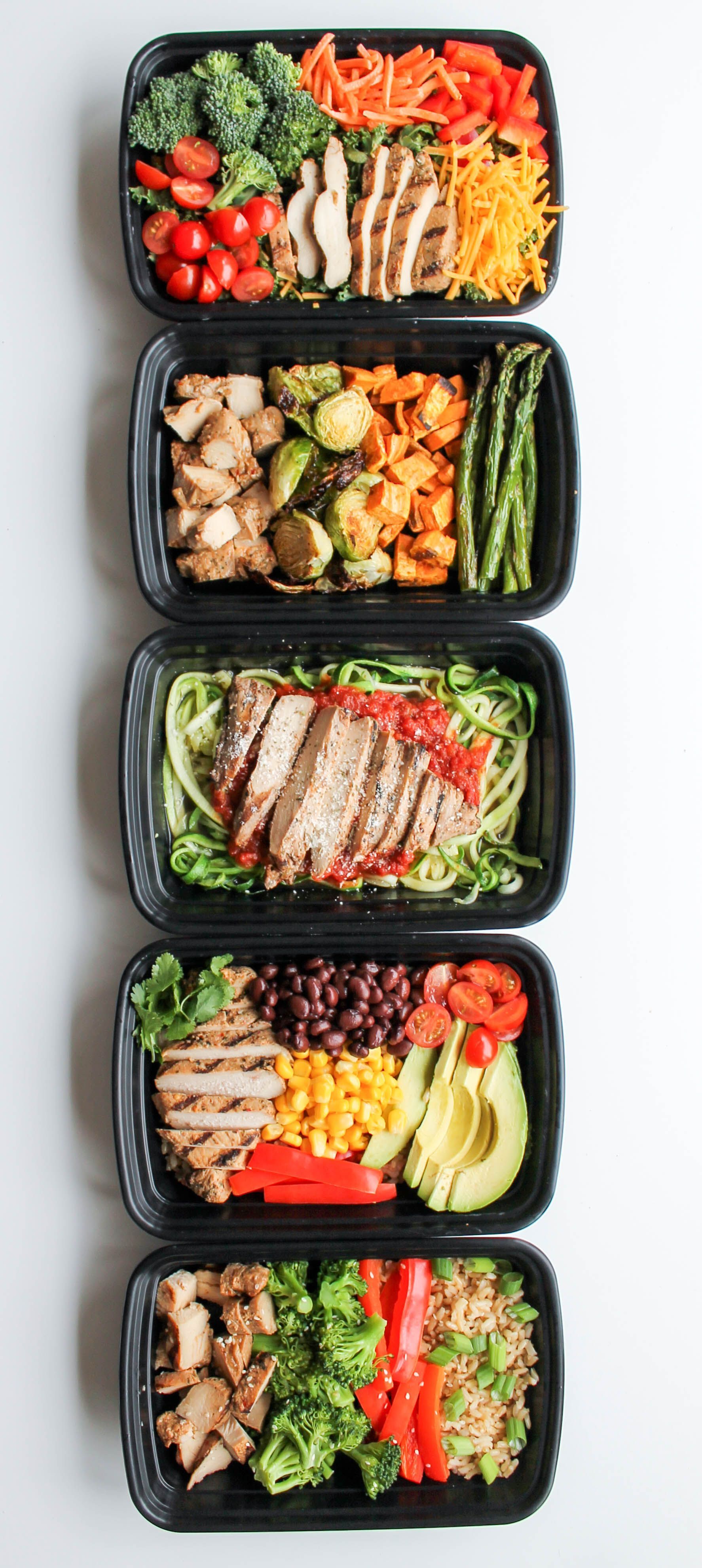 Easy Chicken Meal Prep Bowls: 5 Ways - Smile Sandwich - Easy Chicken Meal Prep Bowls: 5 Ways - Smile Sandwich -   15 fitness Food week ideas