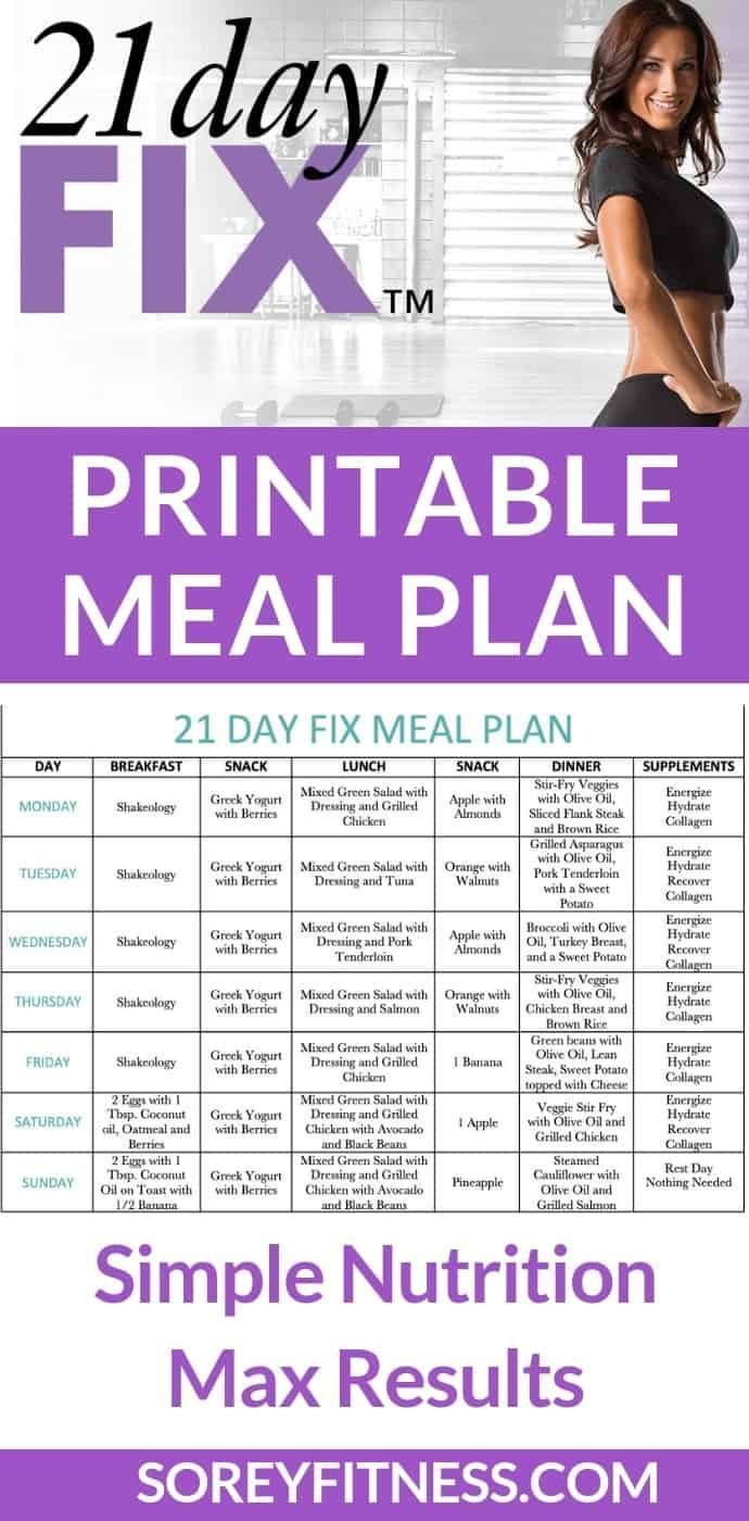 Free 21 Day Fix Meal Plan + How to Use the Containers - Free 21 Day Fix Meal Plan + How to Use the Containers -   15 fitness Food week ideas