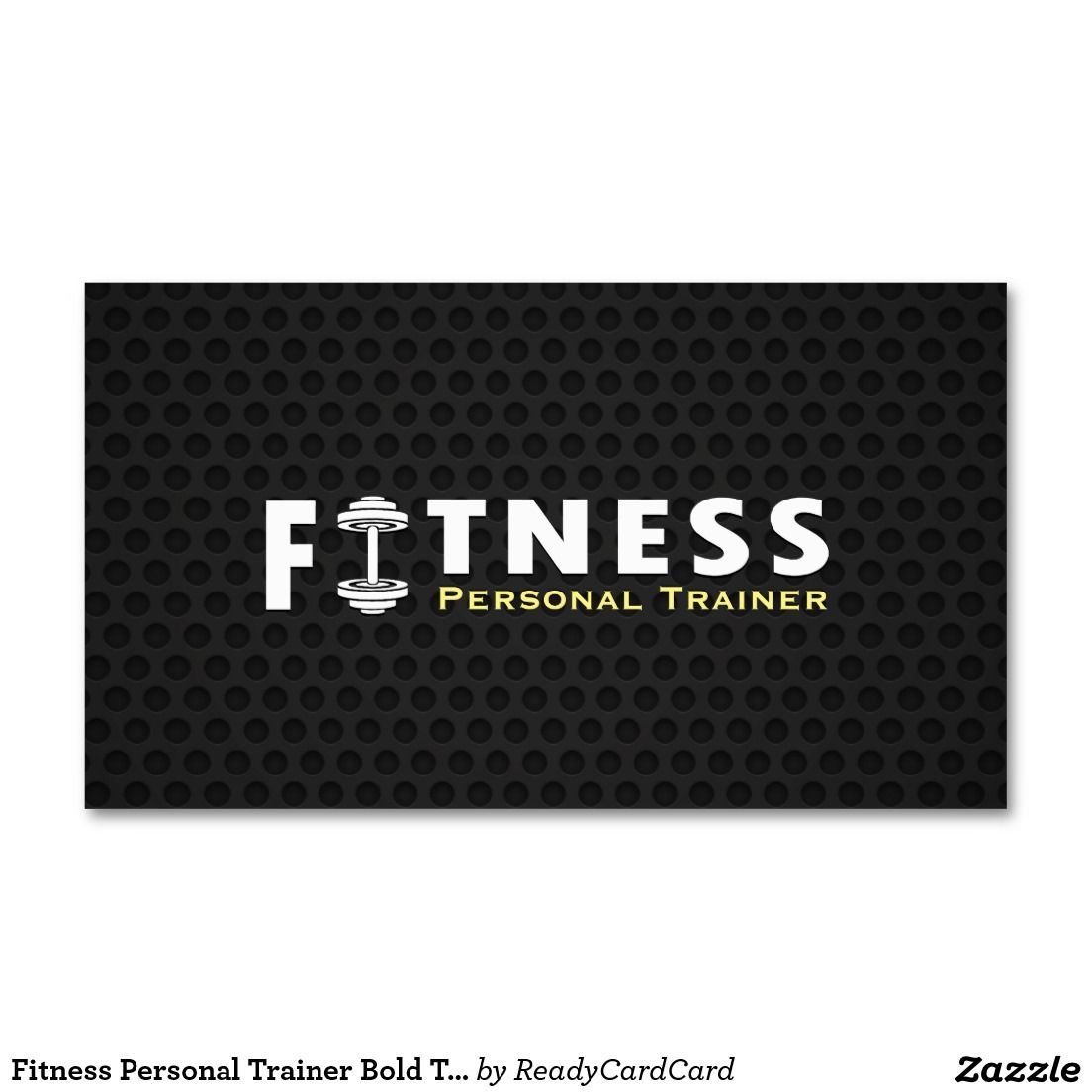 Fitness Personal Trainer Bold Text Dumbbell Logo Business Card | Zazzle.com - Fitness Personal Trainer Bold Text Dumbbell Logo Business Card | Zazzle.com -   15 lady fitness Logo ideas
