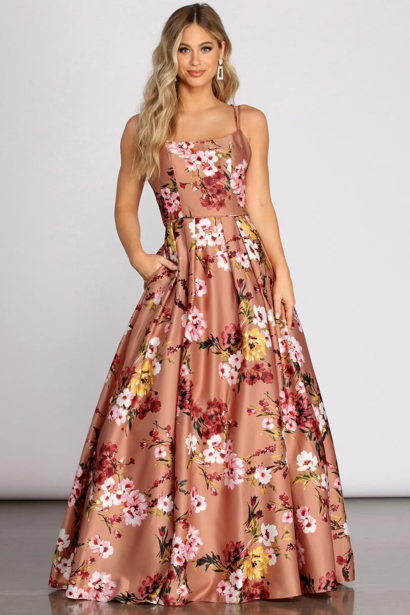 Magdalena Satin Floral Gown - Magdalena Satin Floral Gown -   16 beauty Dresses floral ideas