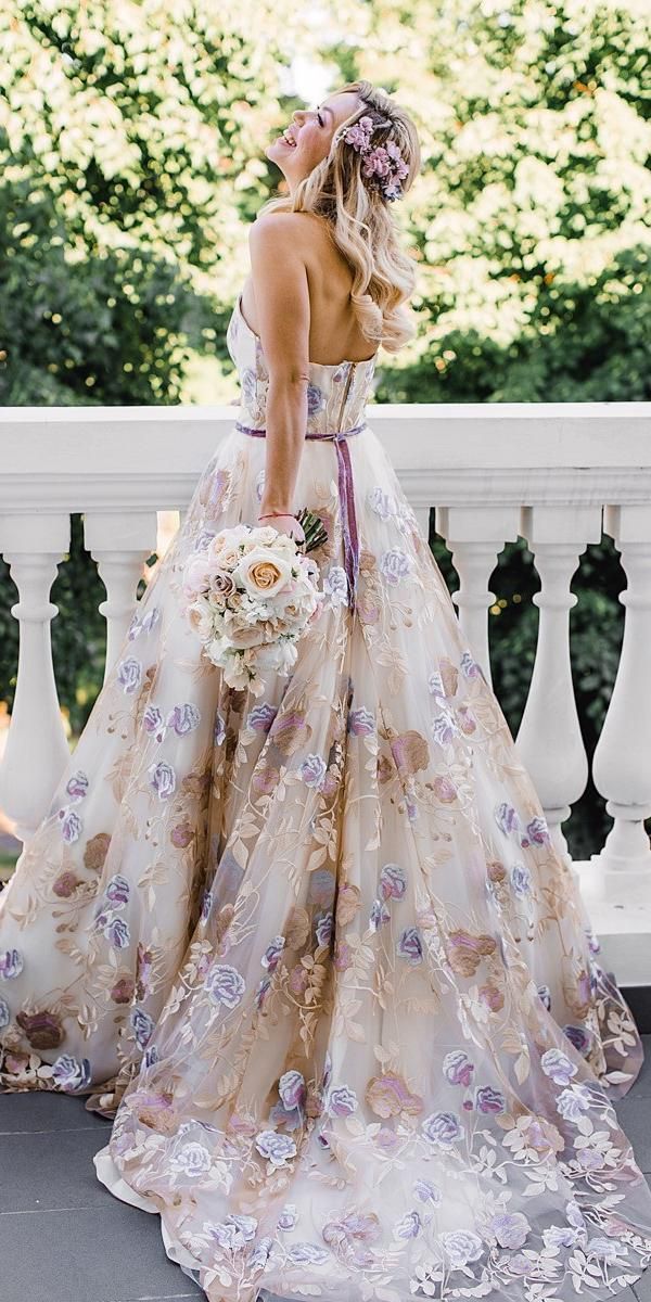 36 Pretty Floral Wedding Dresses For Brides | Wedding Forward - 36 Pretty Floral Wedding Dresses For Brides | Wedding Forward -   16 beauty Dresses floral ideas