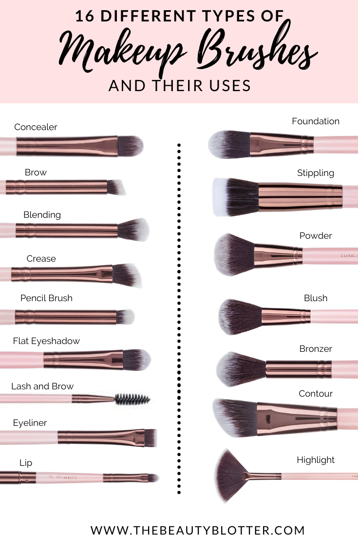 THE COMPLETE LIST OF MAKEUP BRUSHES AND THEIR USES | The Beauty Blotter - THE COMPLETE LIST OF MAKEUP BRUSHES AND THEIR USES | The Beauty Blotter -   16 beauty Makeup style ideas