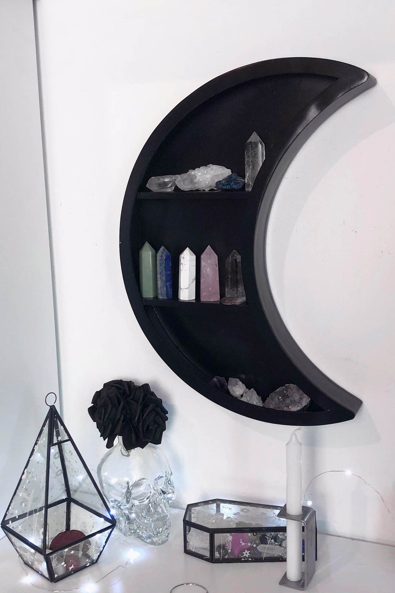 Luna Wooden Shelf - Luna Wooden Shelf -   16 black beauty Room ideas