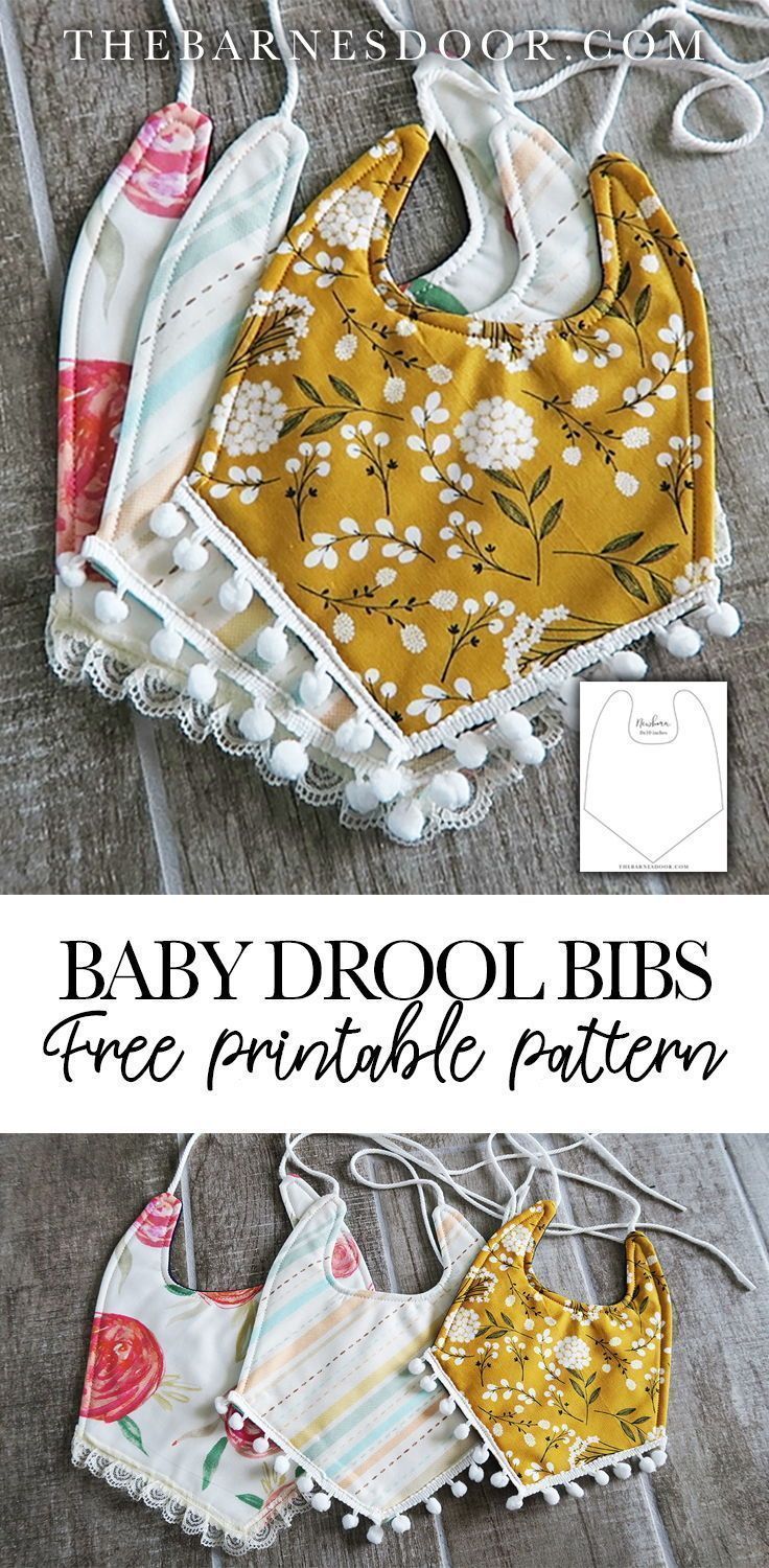 Baby Drool Bibs With FREE Pattern - Baby Drool Bibs With FREE Pattern -   16 diy Baby naaien ideas