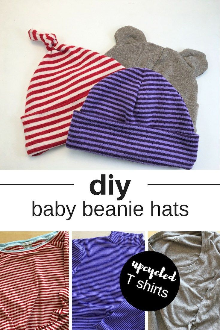 Diy Baby Beanie Hats from Recycled T shirts - You Make it Simple - Diy Baby Beanie Hats from Recycled T shirts - You Make it Simple -   16 diy Baby naaien ideas