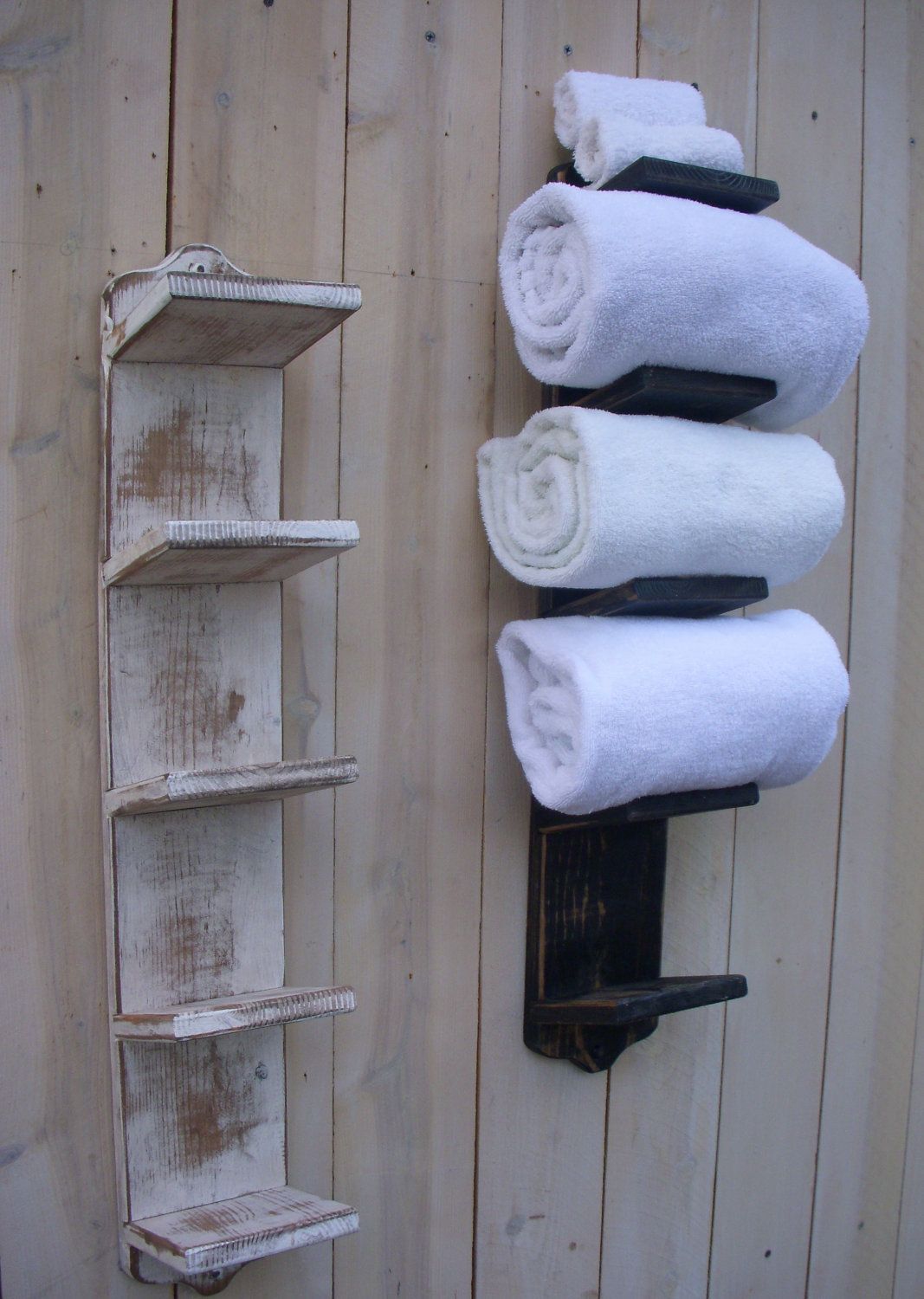 wood towel rack handmade wall mount bath storage decor - wood towel rack handmade wall mount bath storage decor -   16 diy Bathroom pallet ideas