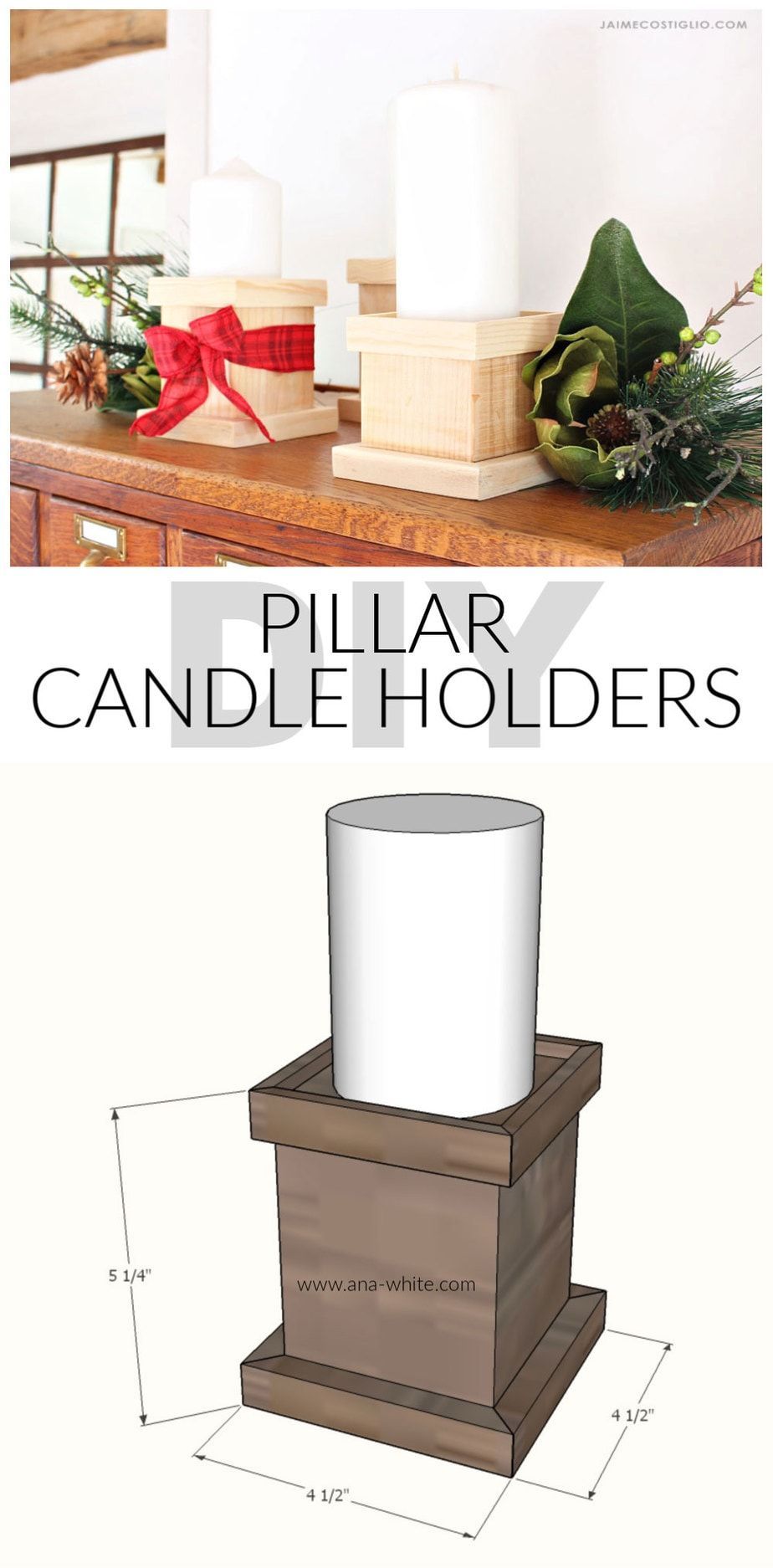 DIY Pillar Candle Holders - Jaime Costiglio - DIY Pillar Candle Holders - Jaime Costiglio -   16 diy Candles holders ideas