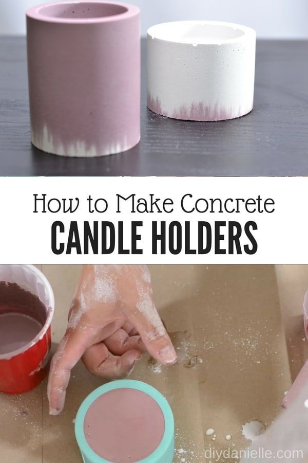 How to Make Concrete Candle Holders - DIY Danielle® - How to Make Concrete Candle Holders - DIY Danielle® -   16 diy Candles holders ideas