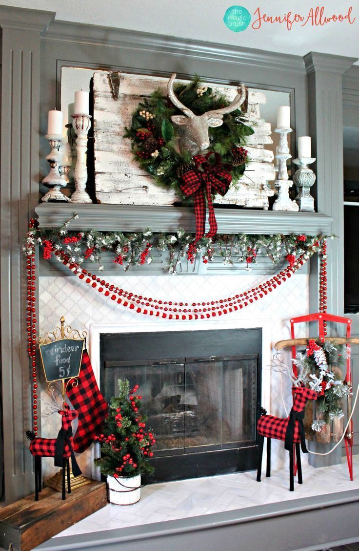 Buffalo Check Christmas Style Series | The Happy Housie - Buffalo Check Christmas Style Series | The Happy Housie -   16 diy Christmas Decorations for mantle ideas