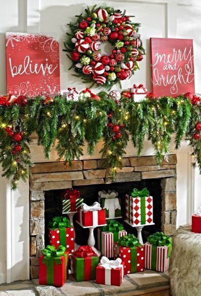 Christmas Mantles Decorations Ideas - Christmas Mantles Decorations Ideas -   16 diy Christmas Decorations for mantle ideas