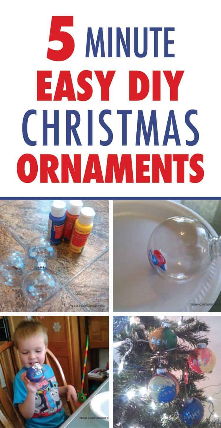 Easy DIY Ornaments: A 5 Minute Family Tradition - Easy DIY Ornaments: A 5 Minute Family Tradition -   16 diy Christmas Decorations for toddlers ideas