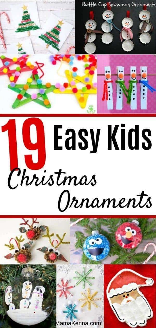 19 Fun DIY Christmas Ornaments for Kids - Mama Kenna - 19 Fun DIY Christmas Ornaments for Kids - Mama Kenna -   16 diy Christmas Decorations for toddlers ideas