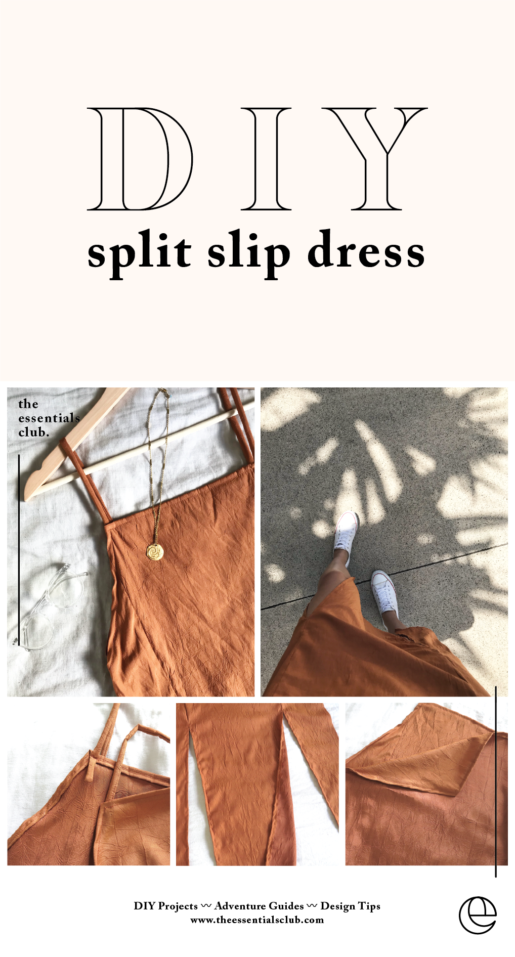 DIY: Slip Dress with Leg Splits — The Essentials Club // Creative DIY Hub - DIY: Slip Dress with Leg Splits — The Essentials Club // Creative DIY Hub -   16 diy Clothes cute ideas