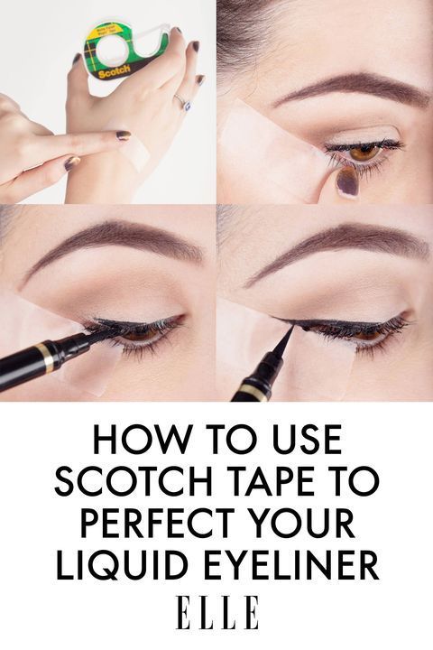 How to Use Scotch Tape to Perfect Your Liquid Eyeliner - How to Use Scotch Tape to Perfect Your Liquid Eyeliner -   16 diy Makeup eyeliner ideas