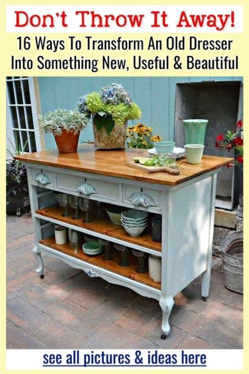 How To Repurpose a Dresser Without Drawers - Easy DIY Repurposed Furniture Makeover Ideas - How To Repurpose a Dresser Without Drawers - Easy DIY Repurposed Furniture Makeover Ideas -   16 diy Muebles reciclados ideas