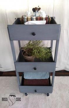 DIY 3 Tiered Ch?c Rolling Cart/Side Table-Made From Dresser Drawers ~ Be Boss Ch?c - DIY 3 Tiered Ch?c Rolling Cart/Side Table-Made From Dresser Drawers ~ Be Boss Ch?c -   16 diy Muebles reciclados ideas