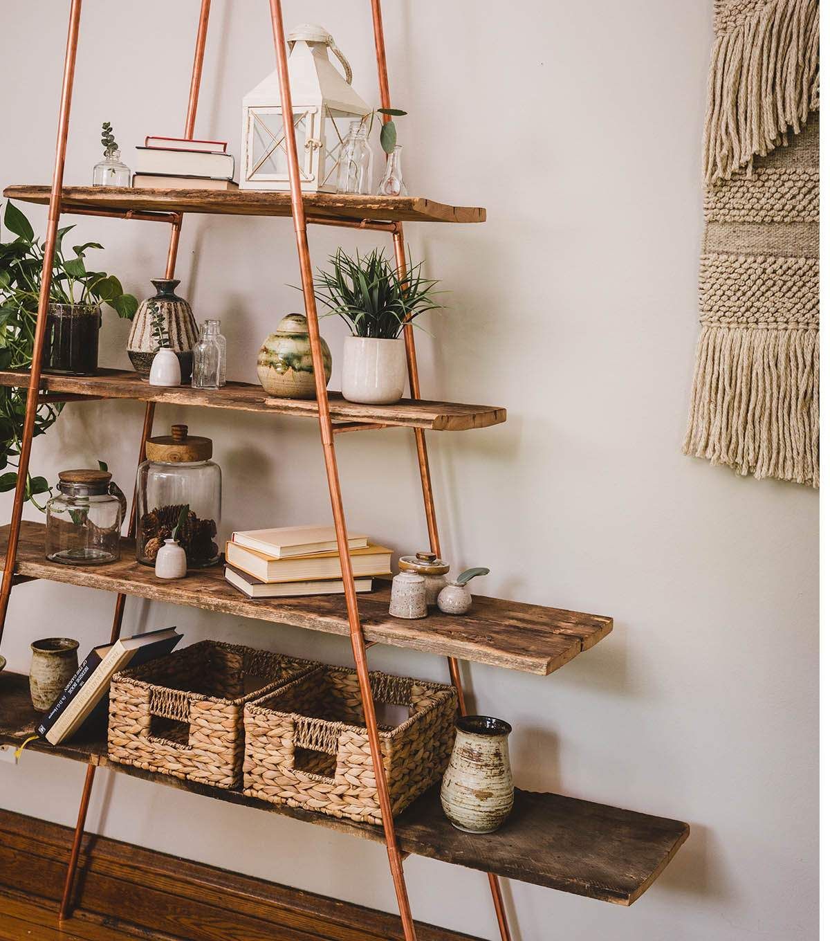 How To Make A Ladder Shelving Unit | JOANN - How To Make A Ladder Shelving Unit | JOANN -   16 diy Shelves boho ideas