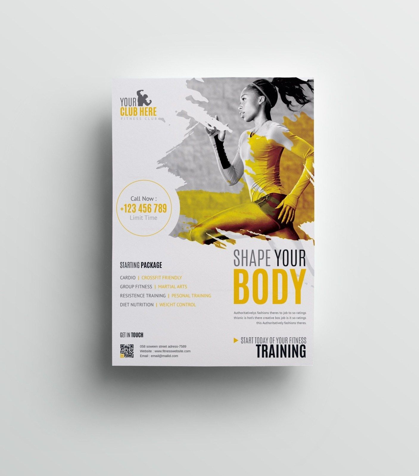Fitness Club Professional Flyer Design Template 001511 - Template Catalog - Fitness Club Professional Flyer Design Template 001511 - Template Catalog -   16 fitness Design layout ideas