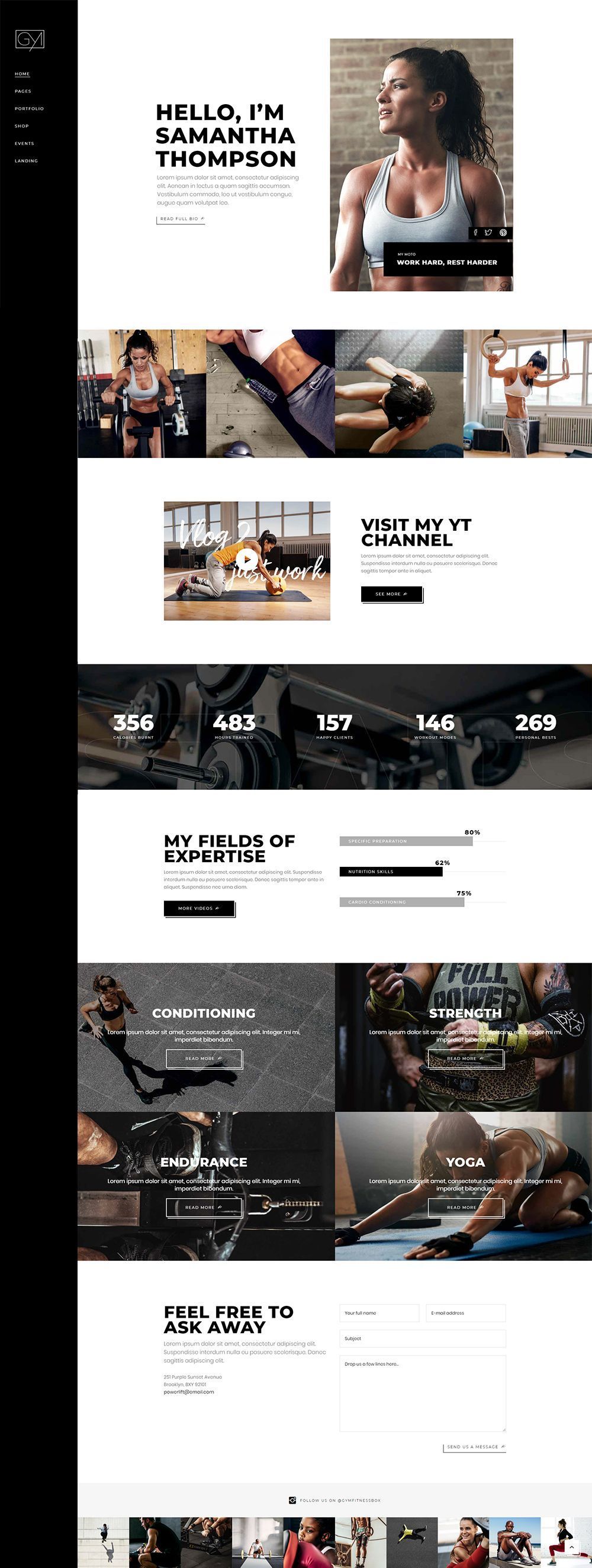 Powerlift - Fitness and Gym Theme - Powerlift - Fitness and Gym Theme -   16 fitness Design layout ideas