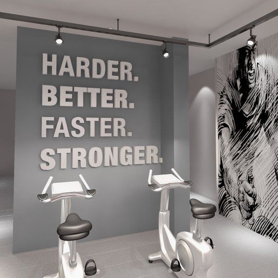Gym, Gym Decor, Harder, Better, Faster, Stronger, Gym Stickers, Wall Decor, Wall Art, 3D, 3D Art, Wall Hangings, Signs, Gift - SKU:HBFS3D - Gym, Gym Decor, Harder, Better, Faster, Stronger, Gym Stickers, Wall Decor, Wall Art, 3D, 3D Art, Wall Hangings, Signs, Gift - SKU:HBFS3D -   16 fitness Room signs ideas