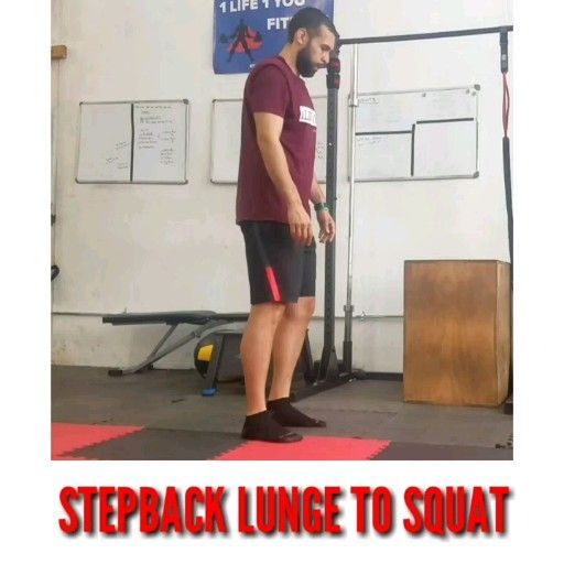Stepback Lunge into a Squat Combo - Stepback Lunge into a Squat Combo -   16 fitness Training app ideas
