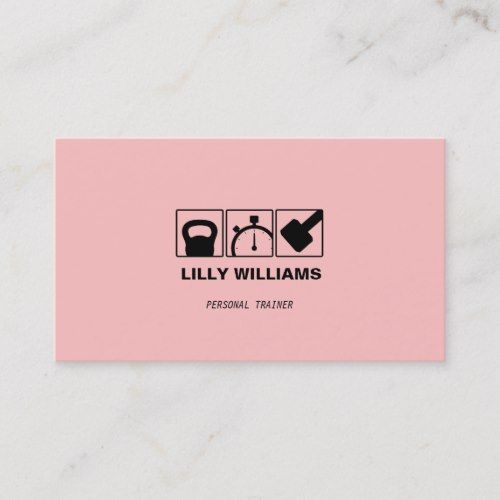 Female Personal Trainer Pink Fitness Business Card | Zazzle.com - Female Personal Trainer Pink Fitness Business Card | Zazzle.com -   16 personal fitness Logo ideas