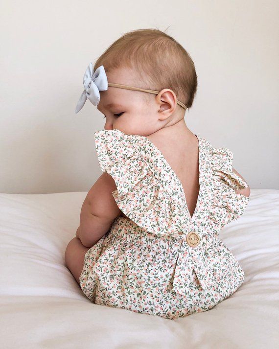 Baby Girl Floral Romper- Cream Floral Romper Toddler - 1st Birthday Romper Baby - Baby Girl Floral Romper- Cream Floral Romper Toddler - 1st Birthday Romper Baby -   17 baby style Girl ideas