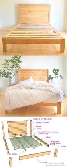 DIY Bed Frame & Wood Headboard ($1500 Look for $100!) - DIY Bed Frame & Wood Headboard ($1500 Look for $100!) -   17 diy Bed Frame platform ideas