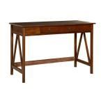 Linon Home Decor 45.98 in. Antique Tobacco Rectangular 1 -Drawer Writing Desk with Drawers 86154ATOB-01-KD-U - The Home Depot - Linon Home Decor 45.98 in. Antique Tobacco Rectangular 1 -Drawer Writing Desk with Drawers 86154ATOB-01-KD-U - The Home Depot -   17 diy Bookshelf desk ideas