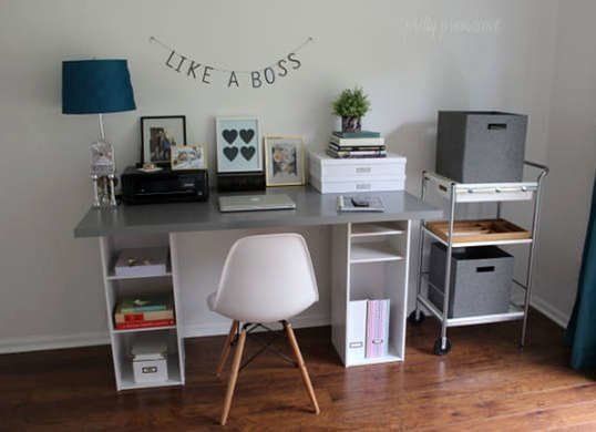 15 Easy Designs for a DIY Desk - 15 Easy Designs for a DIY Desk -   17 diy Bookshelf desk ideas