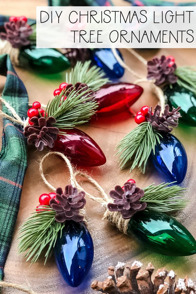 DIY Christmas Light Tree Ornament | The Happy Housie - DIY Christmas Light Tree Ornament | The Happy Housie -   17 diy Christmas esferas ideas