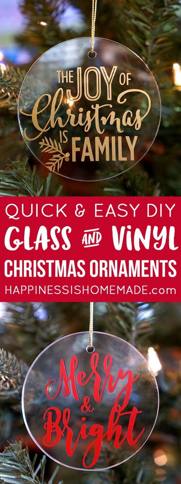 Easy Glass & Vinyl Christmas Ornaments - Easy Glass & Vinyl Christmas Ornaments -   17 diy Christmas esferas ideas