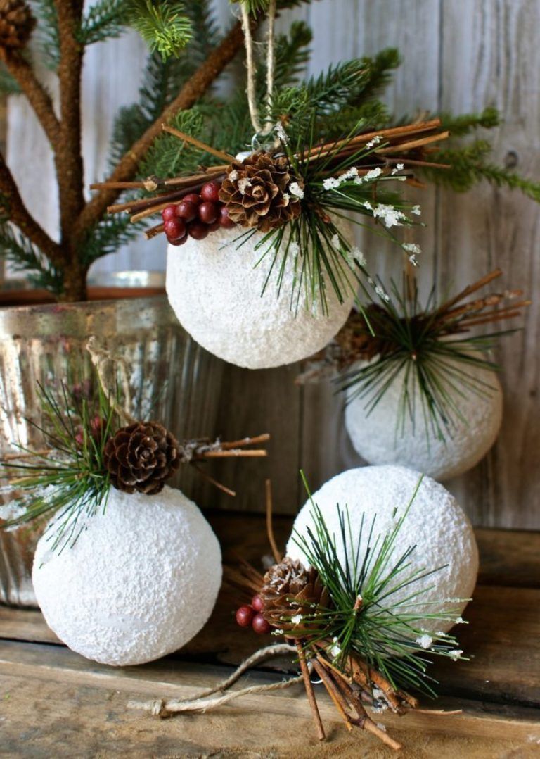 30 DIY Rustic Christmas Ornaments Ideas - 30 DIY Rustic Christmas Ornaments Ideas -   17 diy Christmas esferas ideas