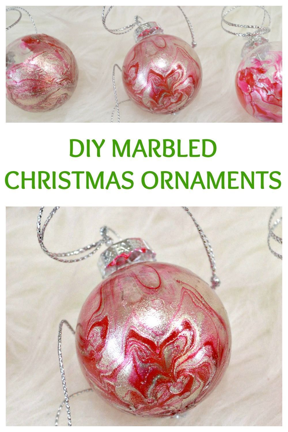 DIY Marbled Christmas Ornaments - DIY Marbled Christmas Ornaments -   17 diy Christmas esferas ideas