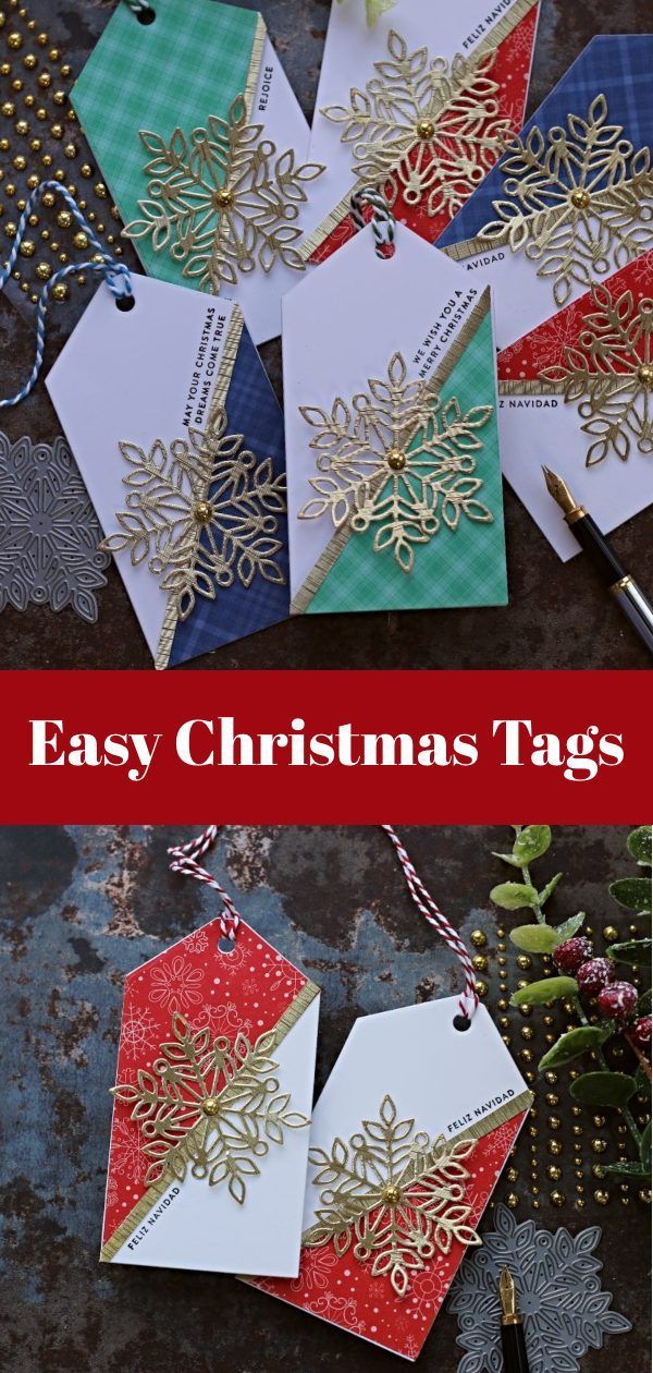 Marie Snowflake Christmas Tags - Marie Snowflake Christmas Tags -   17 diy Christmas tags ideas