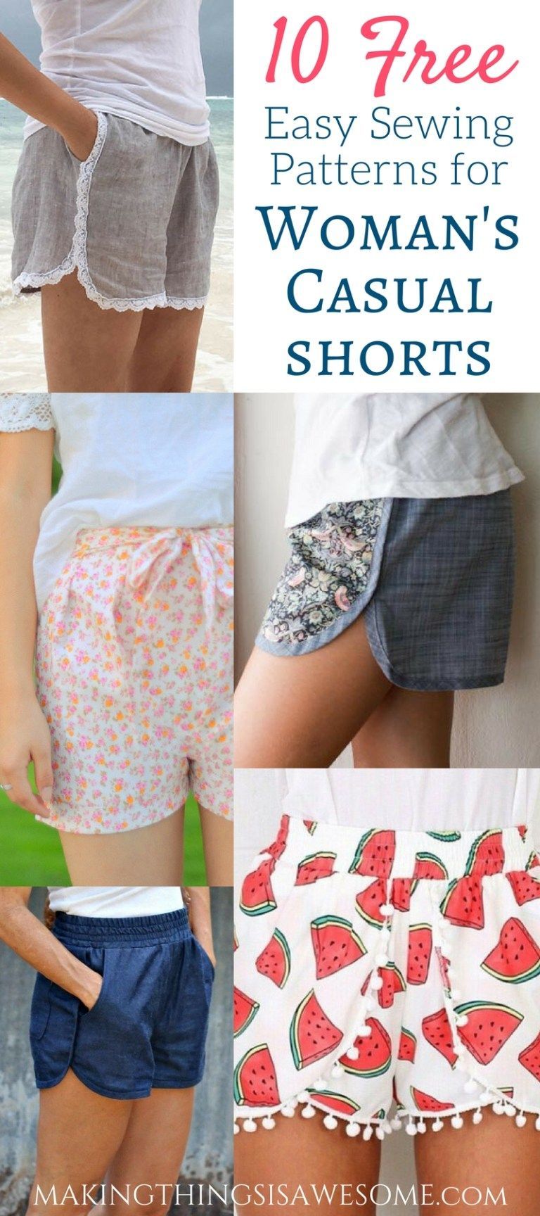 10 Free Woman's Casual Shorts Sewing Patterns: Round-up! - Making Things is Awesome - 10 Free Woman's Casual Shorts Sewing Patterns: Round-up! - Making Things is Awesome -   17 diy Clothes easy ideas