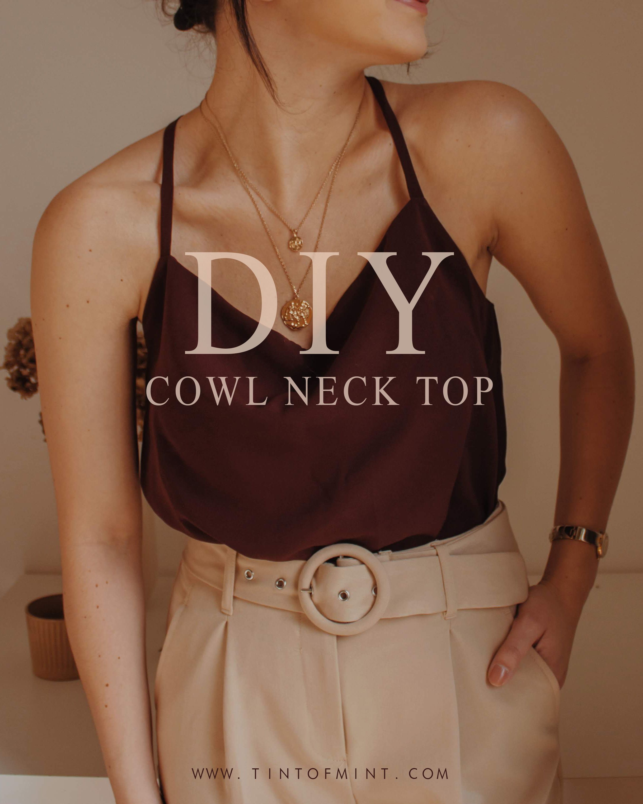 DIY Cowl Neck Top - DIY Cowl Neck Top -   17 diy Clothes easy ideas