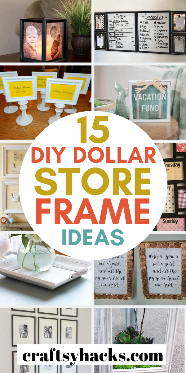 15 DIY Dollar Store Frame Craft Ideas - 15 DIY Dollar Store Frame Craft Ideas -   17 diy Crafts dollar stores ideas