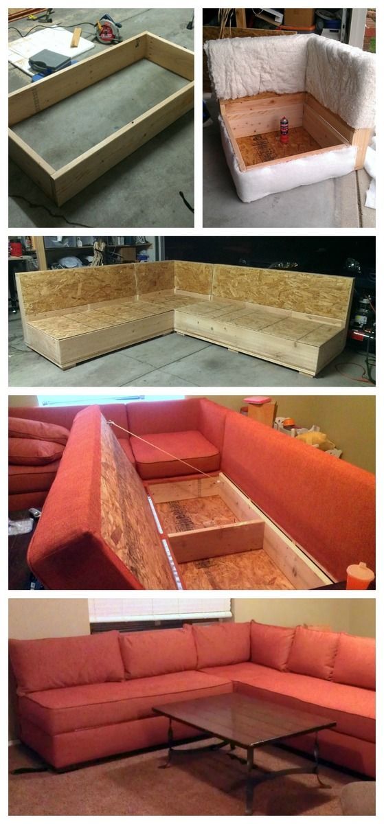 DIY Sofa - Storage Sectional - DIY Sofa - Storage Sectional -   17 diy Furniture sofa ideas