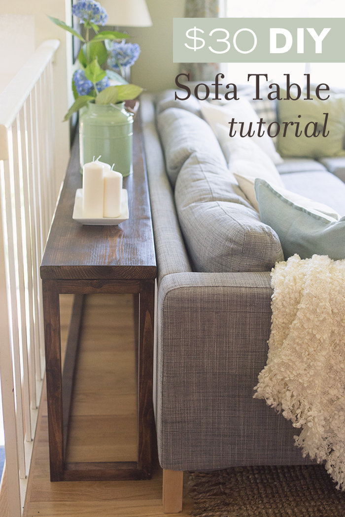 $30 DIY Sofa/Console Table Tutorial - $30 DIY Sofa/Console Table Tutorial -   17 diy Furniture sofa ideas