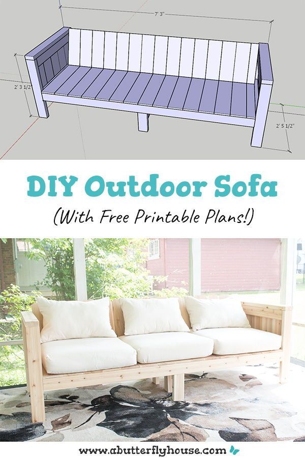 DIY Outdoor Sofa (Free Plans!) - DIY Outdoor Sofa (Free Plans!) -   17 diy Furniture sofa ideas