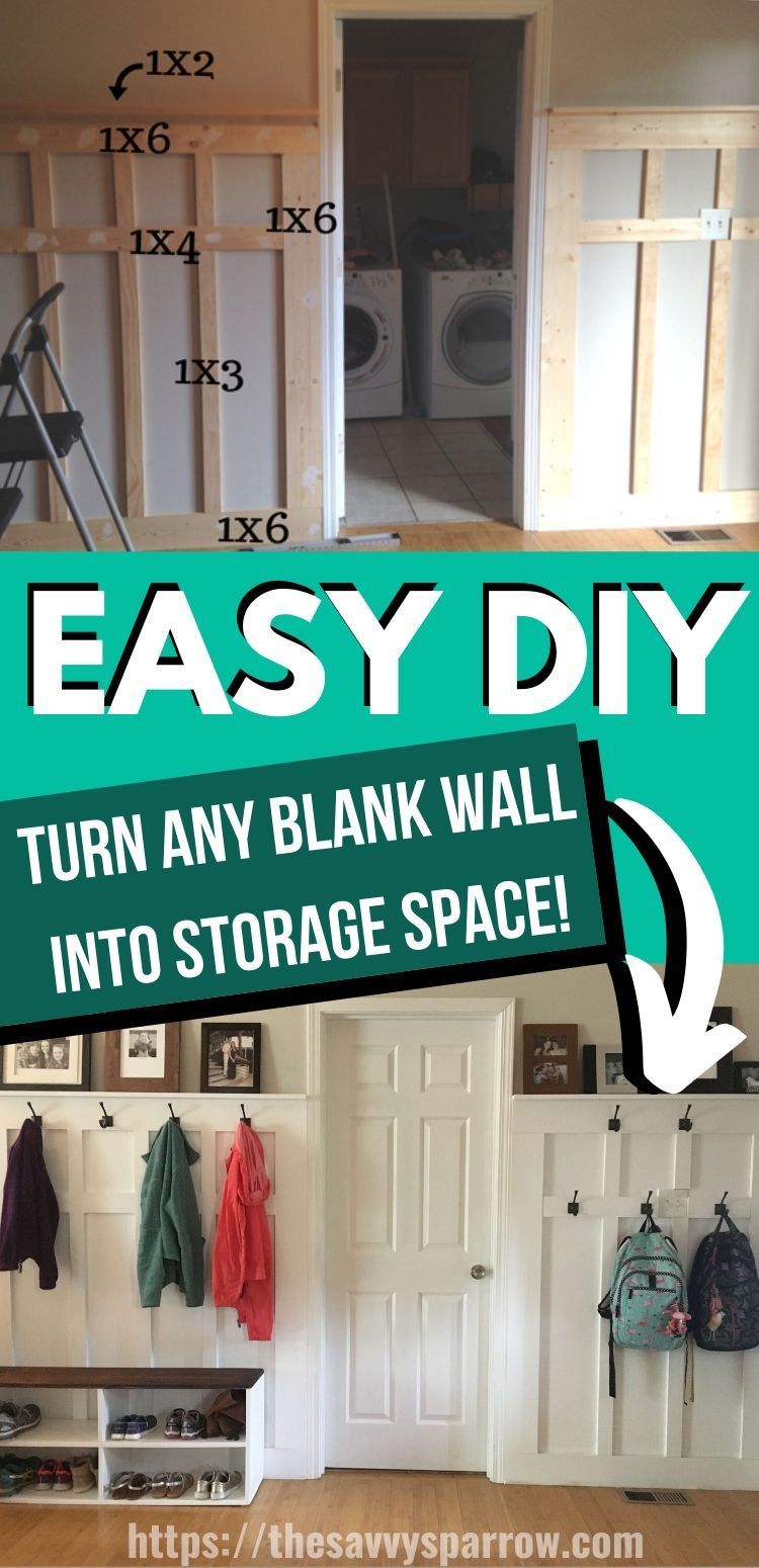 Easy DIY Mudroom for Loads of Storage Space - Mudroom on a Budget! - Easy DIY Mudroom for Loads of Storage Space - Mudroom on a Budget! -   17 diy House on a budget ideas