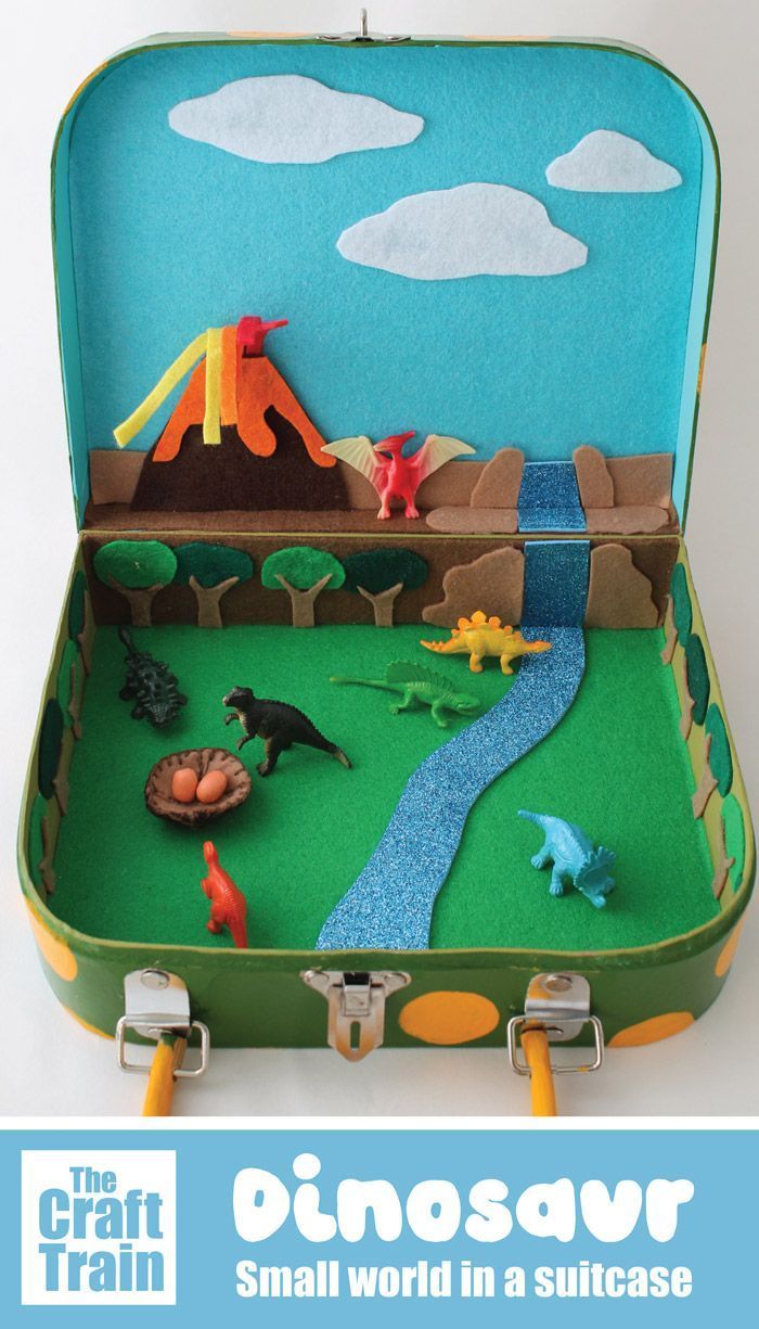 Dinosaur small world in a suitcase | The Craft Train - Dinosaur small world in a suitcase | The Craft Train -   17 diy Kids toys ideas