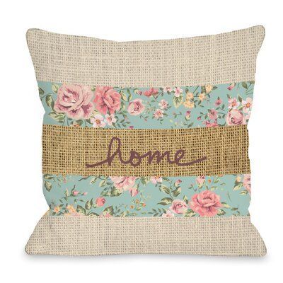 Charlton Home Adley Home Floral Burlap Throw Pillow | Wayfair - Charlton Home Adley Home Floral Burlap Throw Pillow | Wayfair -   17 diy Pillows chair ideas