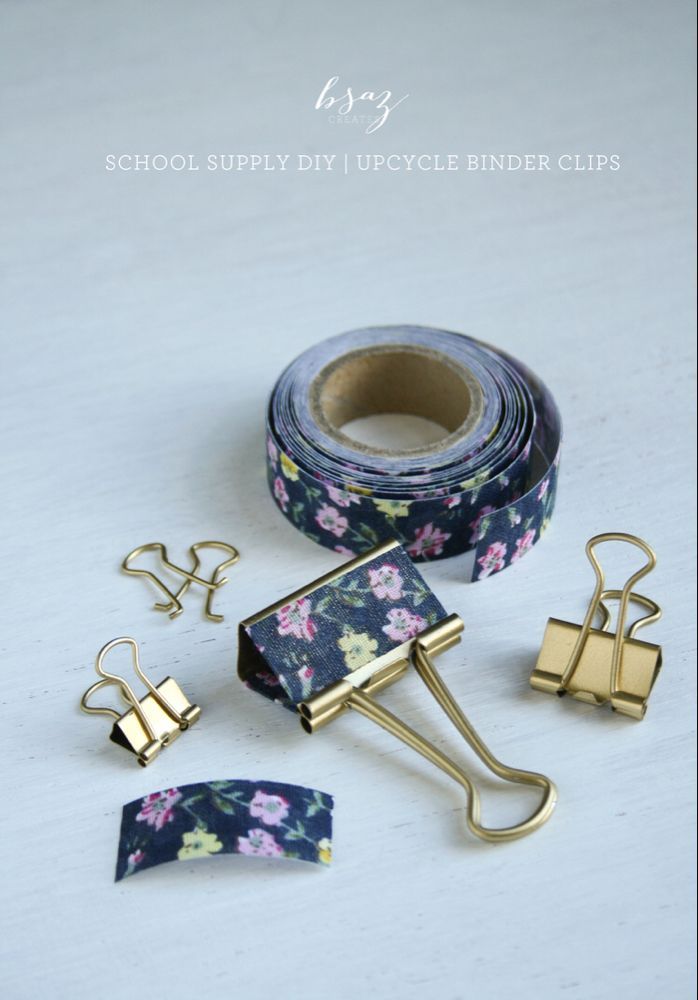 SCHOOL SUPPLY DIY | UPCYCLE BINDER CLIPS — BSaz Creates - SCHOOL SUPPLY DIY | UPCYCLE BINDER CLIPS — BSaz Creates -   17 diy School Supplies crafts ideas
