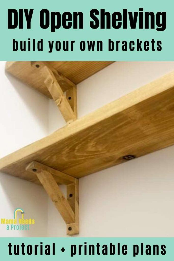 DIY Wood Shelf Brackets for Open Shelving | Mama Needs a Project - DIY Wood Shelf Brackets for Open Shelving | Mama Needs a Project -   17 diy Shelves brackets ideas