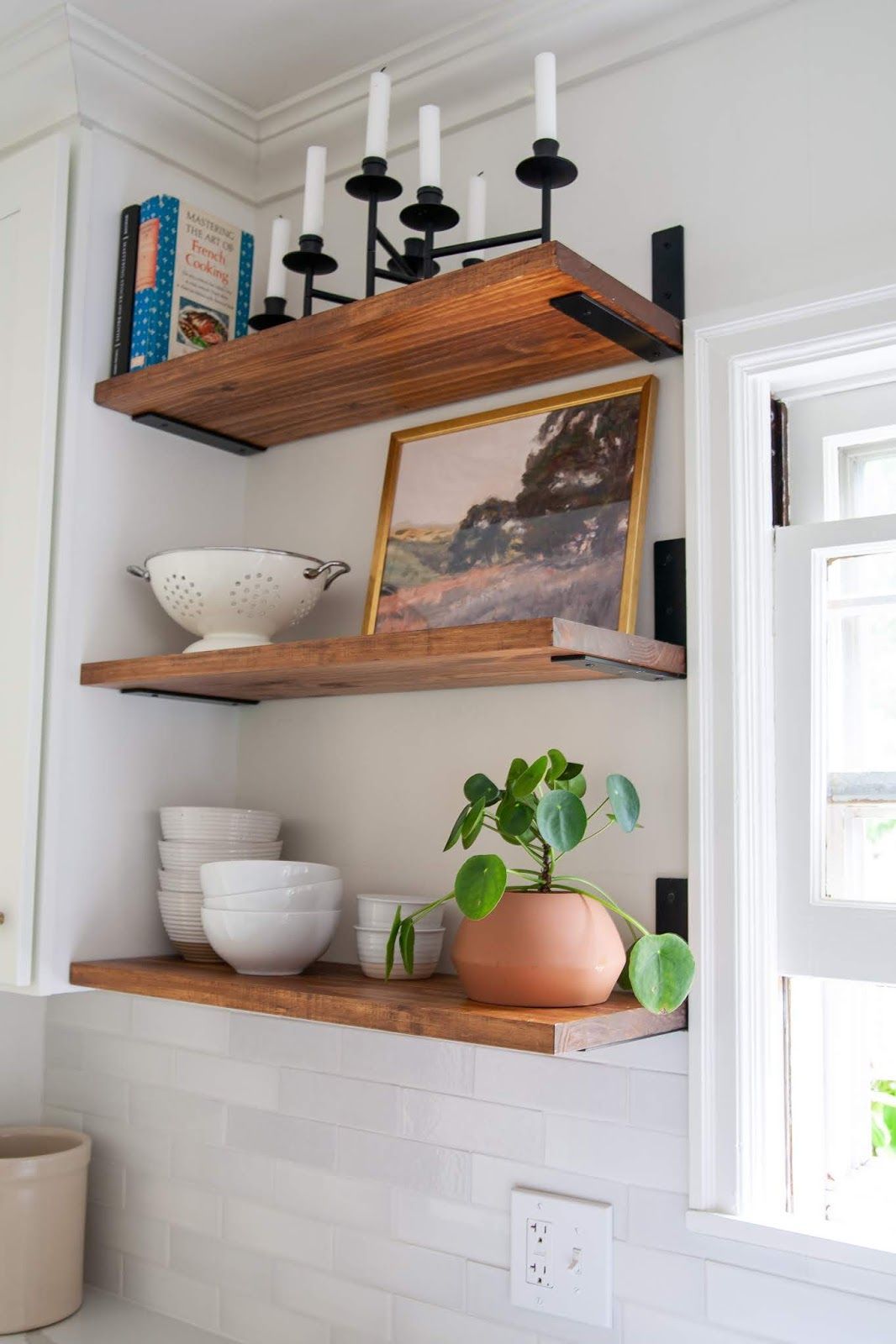DIY, budget-friendly floating-look open shelves! - DIY, budget-friendly floating-look open shelves! -   17 diy Shelves brackets ideas