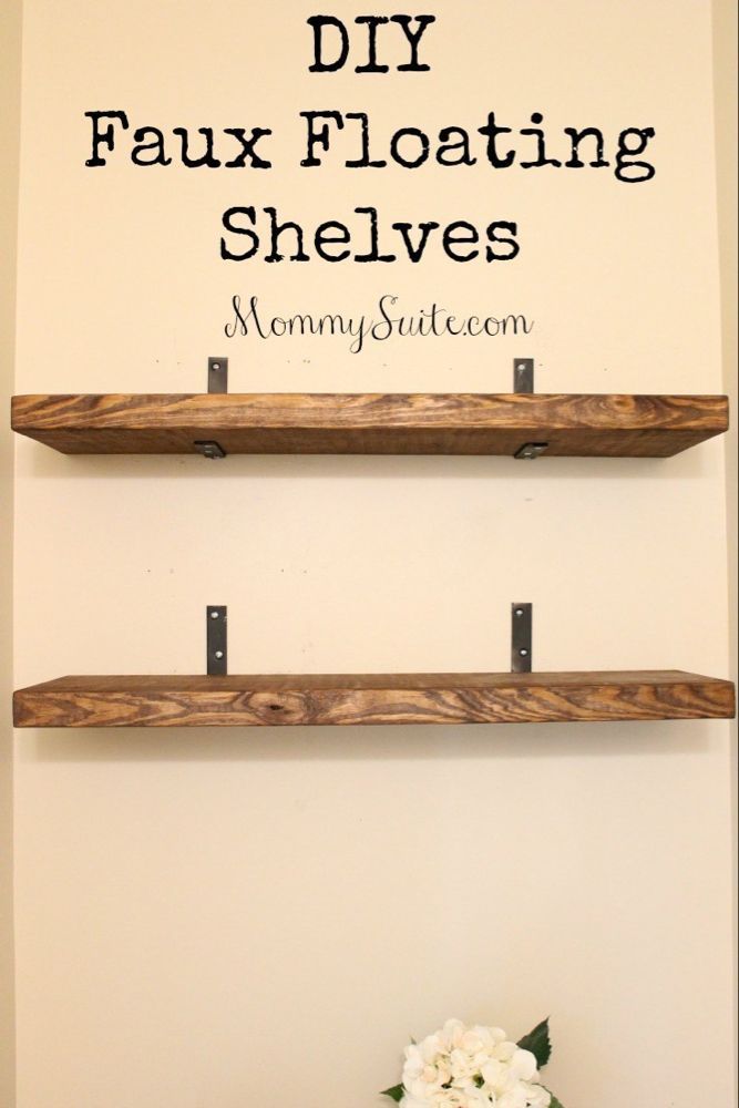 DIY Faux Floating Shelves - Mommy Suite - DIY Faux Floating Shelves - Mommy Suite -   17 diy Shelves brackets ideas