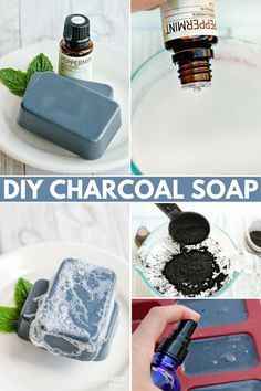Easy DIY Charcoal Soap Bars {with Peppermint Essential Oil} - Easy DIY Charcoal Soap Bars {with Peppermint Essential Oil} -   17 diy Soap charcoal ideas