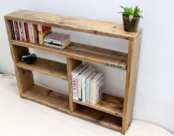 Rustic book shelf- Rustic bookcase-Book storage pine wood -DIY Furniture-Farmhouse furniture 
